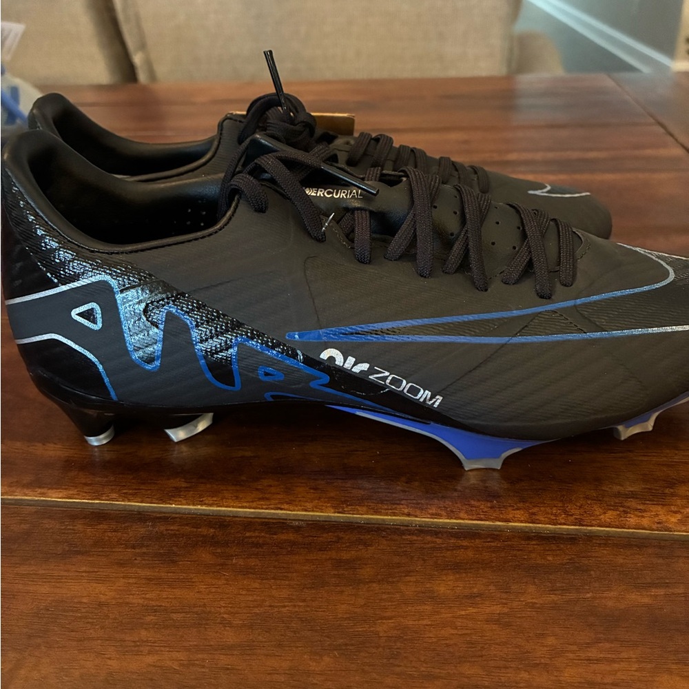 Nike Zoom Mercurial Black and Blue Men's Soccer Cleats